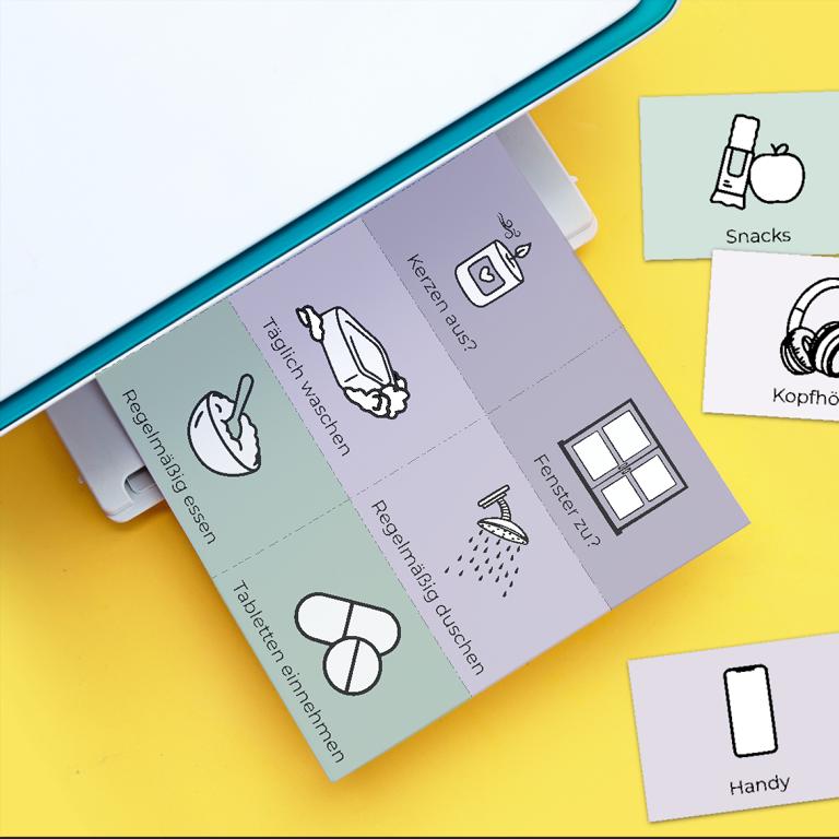 Erinnerungskarten für Autismus und ADHS, Gedächtnisproblemen und Problemen mit Planung und Struktur: digitales Hilfsmittel bei exekutiven Dysfunktionen freundlicher und nachsichtiger Reminder für Selbstannahme Vorschaubild beider Produkte