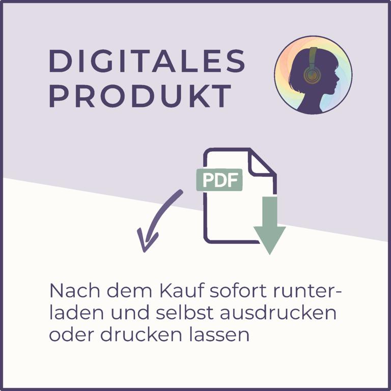 Digitales Produkt Hinweis