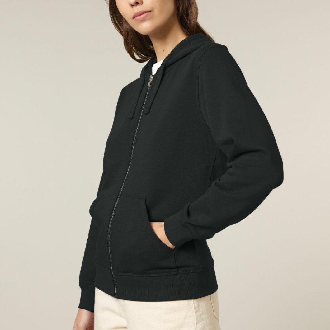 Statement Zipper-Hoodies mit Schriftzug „AuDHS – Mein Beitrag zur Neurodiversität“ – für Menschen mit Autismus und ADHS.