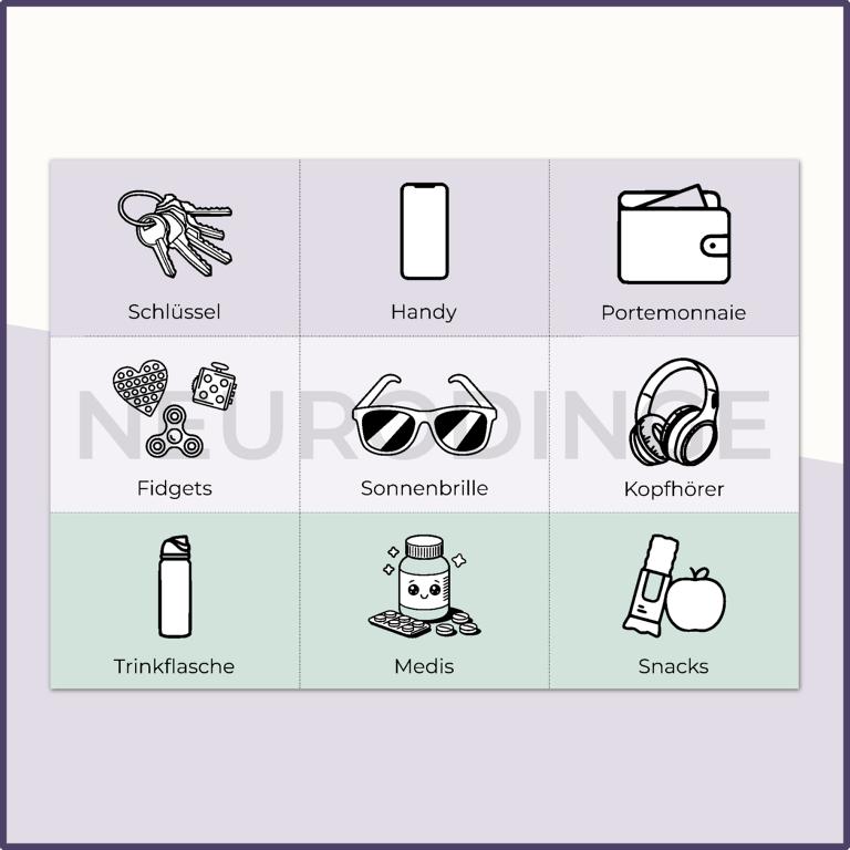 Erinnerungskarten für Autismus und ADHS digitales Hilfsmittel bei exekutiven Dysfunktionen freundlicher und nachsichtiger Reminder für Selbstannahme Vorschaubild Set 1