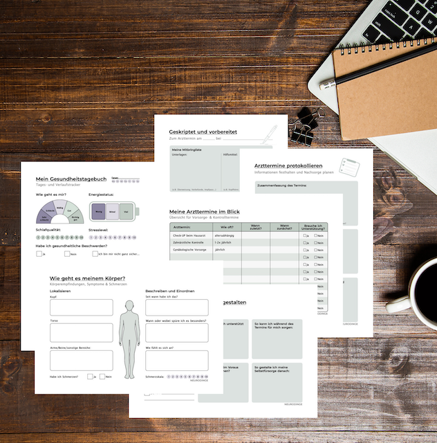 Der neuroaffirmative Begleiter für Arzttermine: Medizinische Selbstversorgung und Selbstorganisation für neurodivergente Menschen. Besonders hilfreich bei exekutiven Dysfunktionen und Schwierigkeiten mit interozeptiver Wahrnehmung und Symptomerkennung bei Autismus, ADHS, AUDHS.