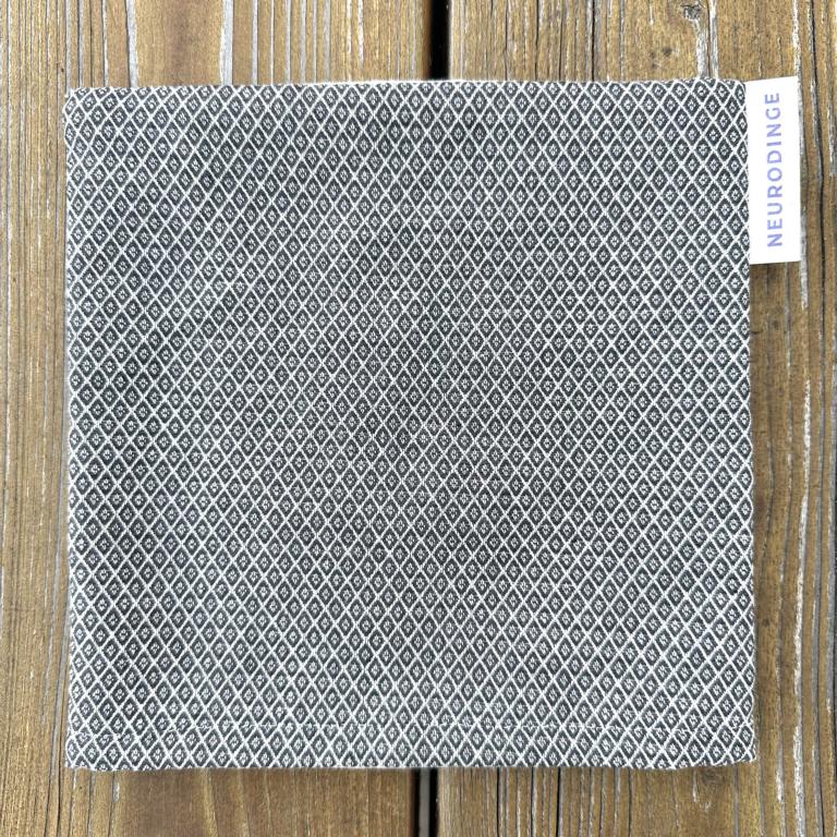 Neurodinge Kräuterkissen Extrabezug aus Biobaumwolle Vorderseite Birdseye navy, Rückseite Satin