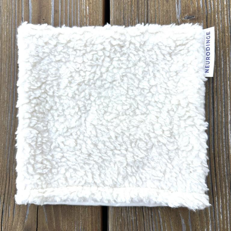 Neurodinge Kräuterkissen Extrabezug aus Biobaumwolle Vorderseite Plüsch, Rückseite Satin